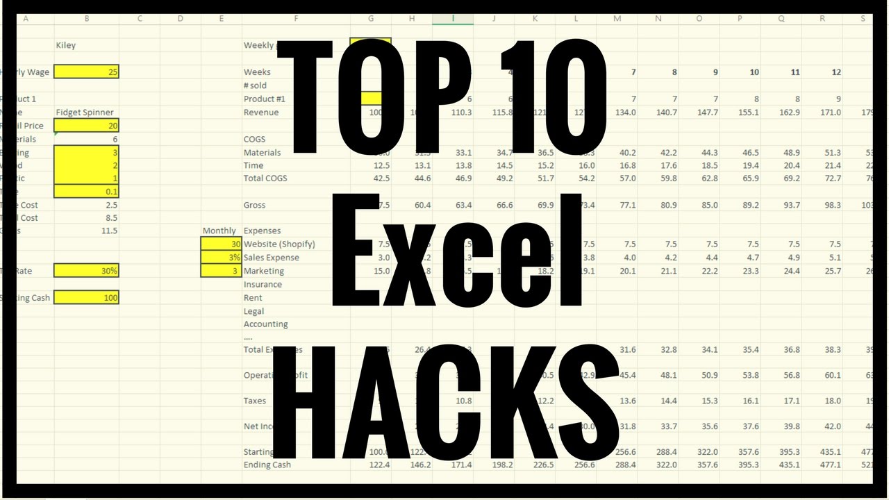 How To Tutorial Top 10 Excel Hacks Tips And Tricks Quadexcel Com