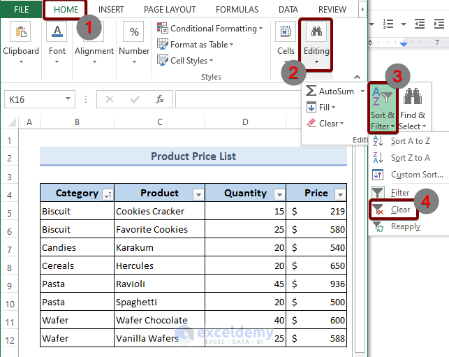 How To Undo Sort In Excel 3 Methods Exceldemy