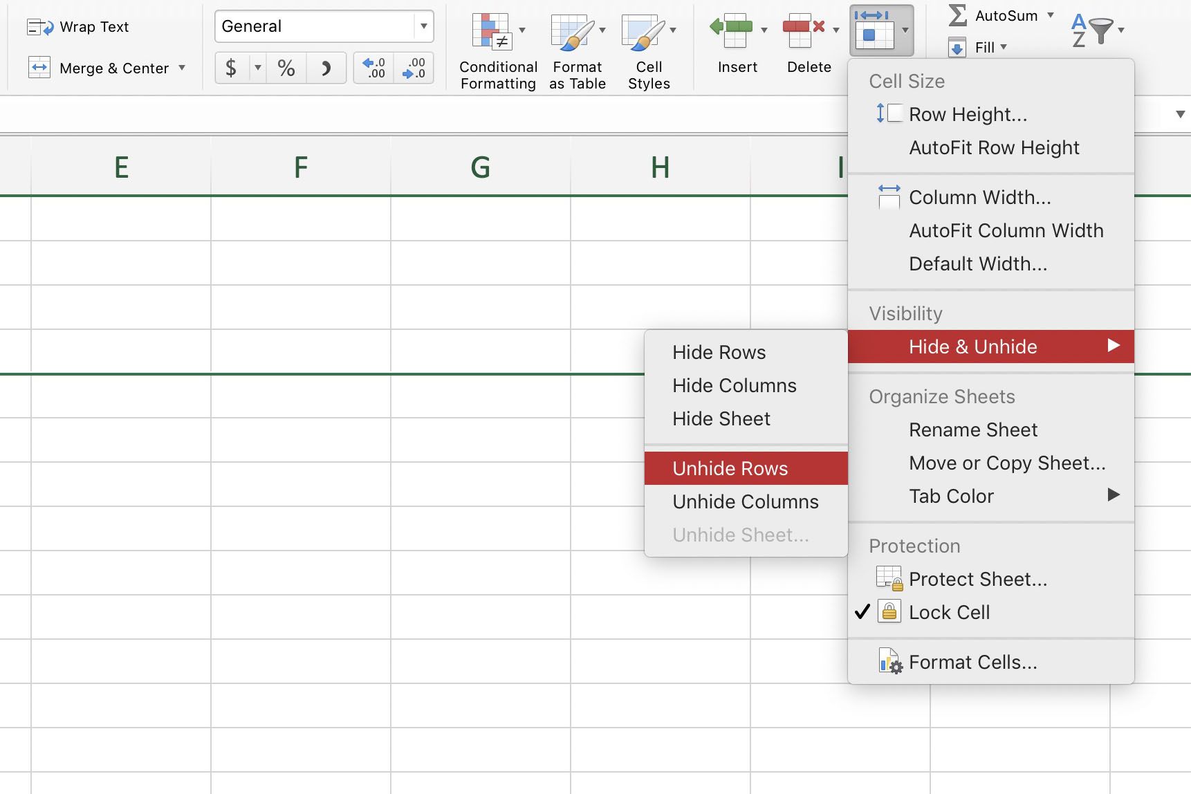 How To Unhide All Rows In Excel Shortcut