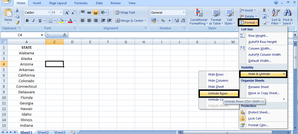 How To Unhide All Rows In Excel Thefastcode