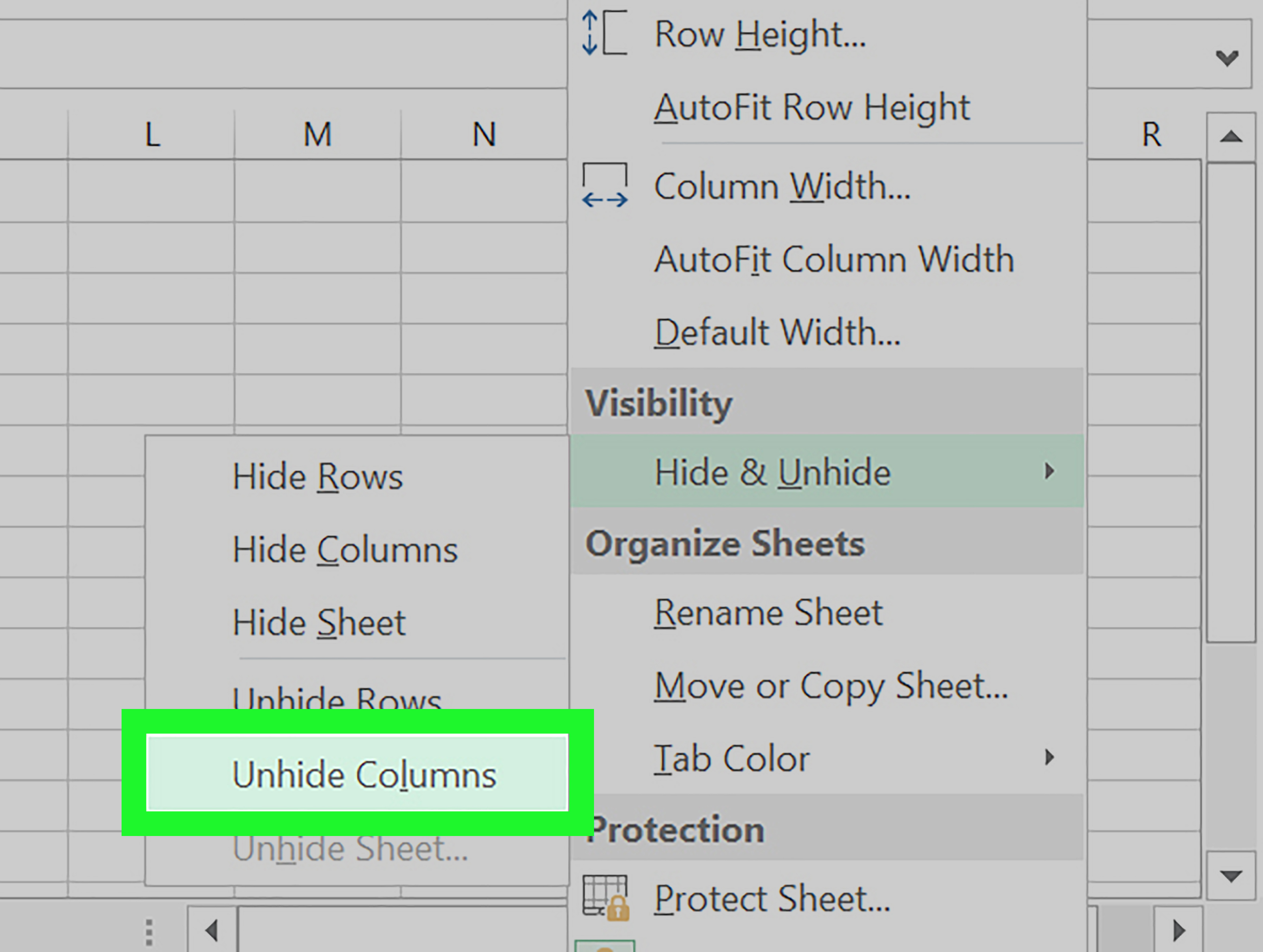 How To Unhide Columns In Excel