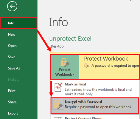 How To Unprotect Excel Workbook With Without Password