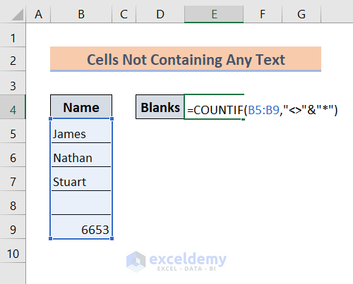 How To Use Countif To Count The Non Blank Rows In Excel Spreadcheaters