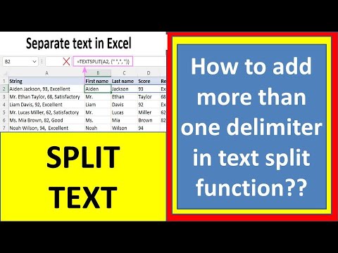 How To Use Delimiters In Excel Youtube