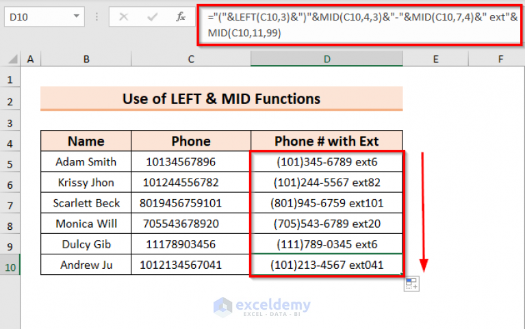 How To Use Phone Number Format In Excel 8 Examples