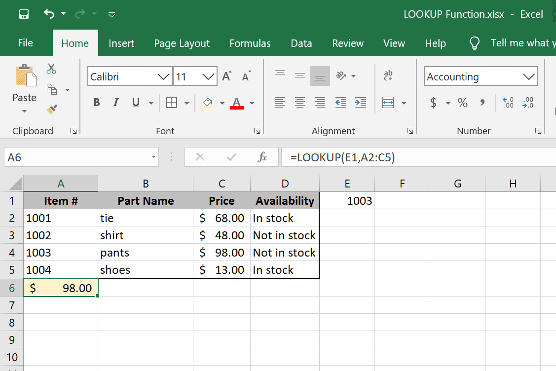 How To Use The Lookup Function In Excel