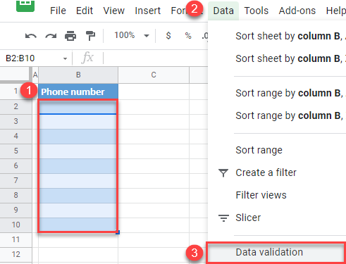 How To Validate Phone Number Format In Excel Google Sheets Automate