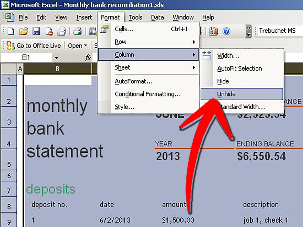 How Unhide First Column In Excel Manhattanolpor