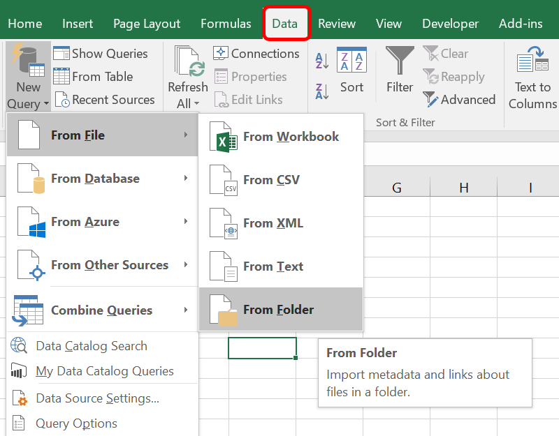 Import All Files In A Folder Into Excel Auditexcel Co Za