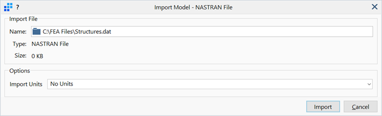 Import Nastran File