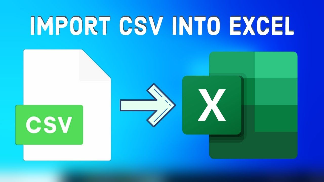 Importing Csv Files Into Excel Youtube