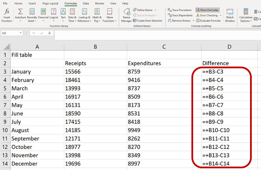 In Ms Excel Formula Enter Amp Edit