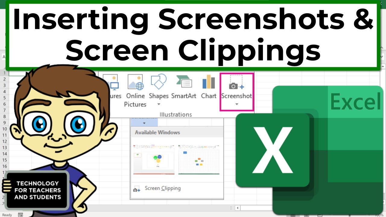 Inserting Screenshots And Screen Clippings In Excel