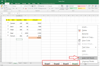 Learn New Things How To Select Edit All Excel Sheet At Once Same