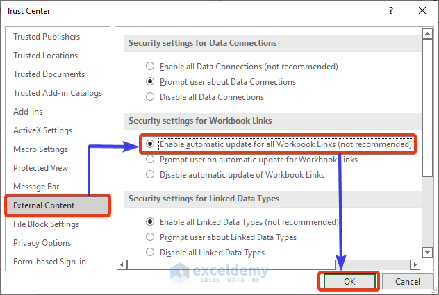 Link Excel Workbooks For Automatic Update 5 Methods Exceldemy