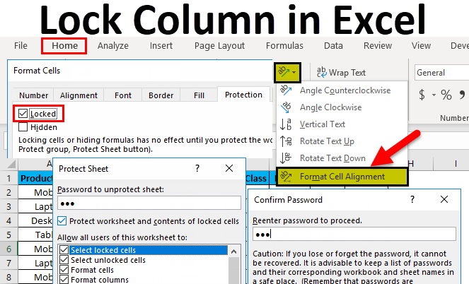 Lock Column In Excel Examples How To Lock A Column In Excel