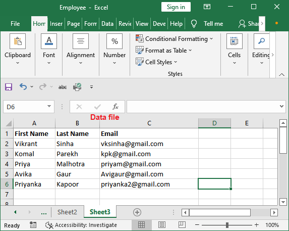 Mail Merge In Excel Javatpoint