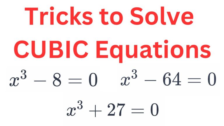 Master Cube Roots Solve Equations Easily