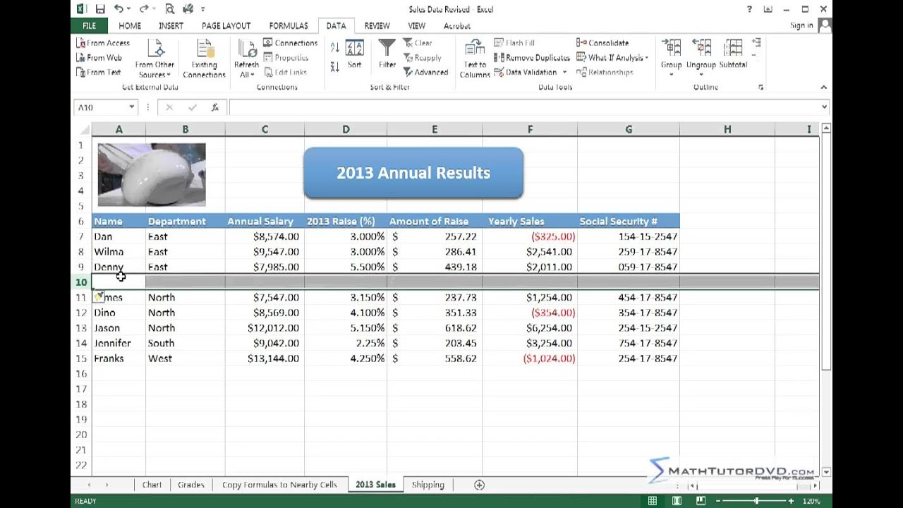 Mastering Excel 2013 Lesson 50 Calculating Subtotals In Lists 46