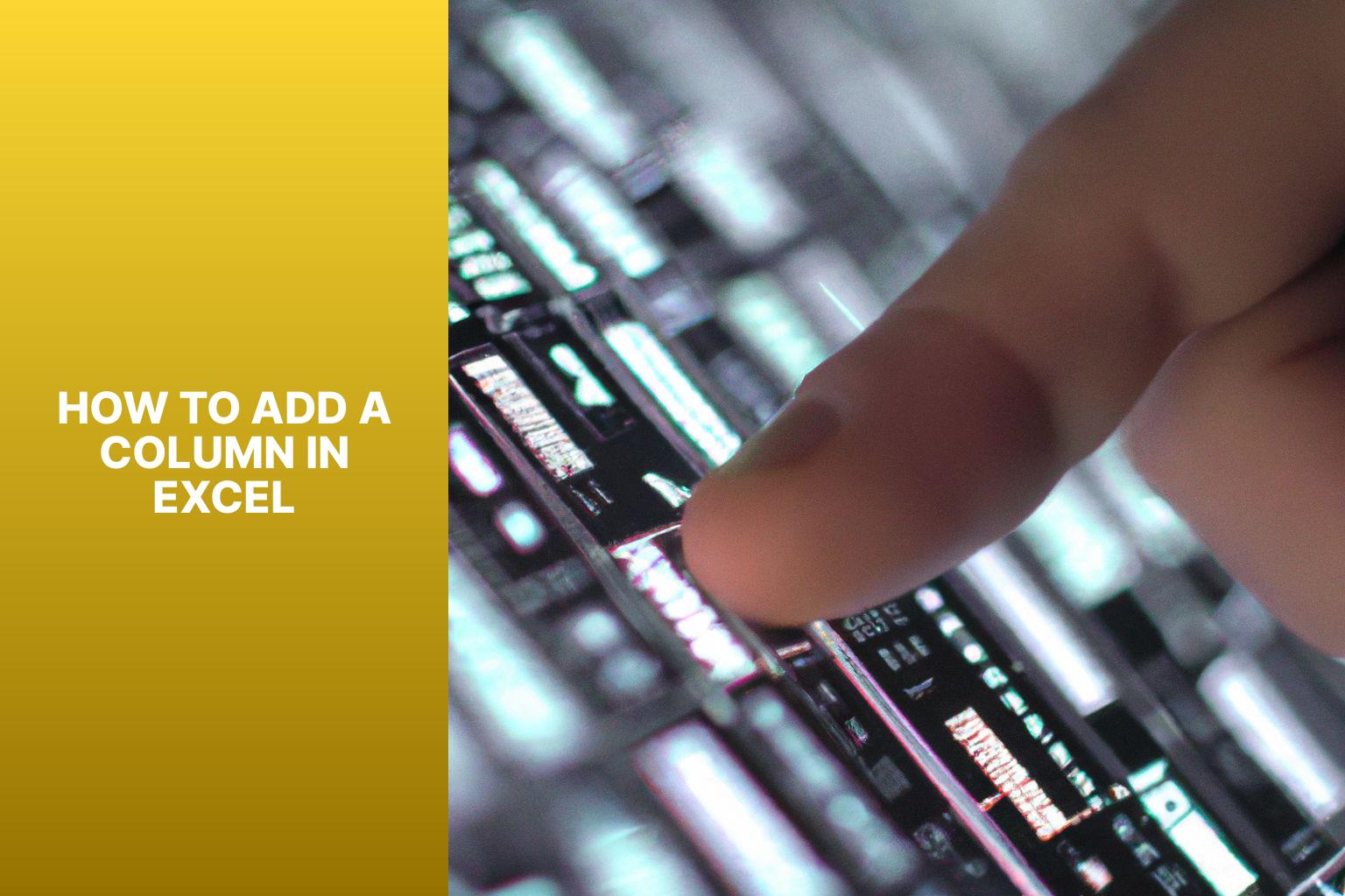 Mastering Excel Easily Add A Column