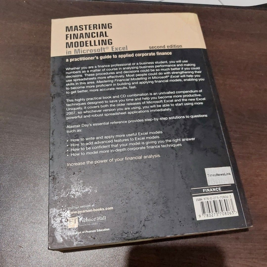 Mastering Financial Modelling In Microsoft Excel Alastair L Day On Carousell