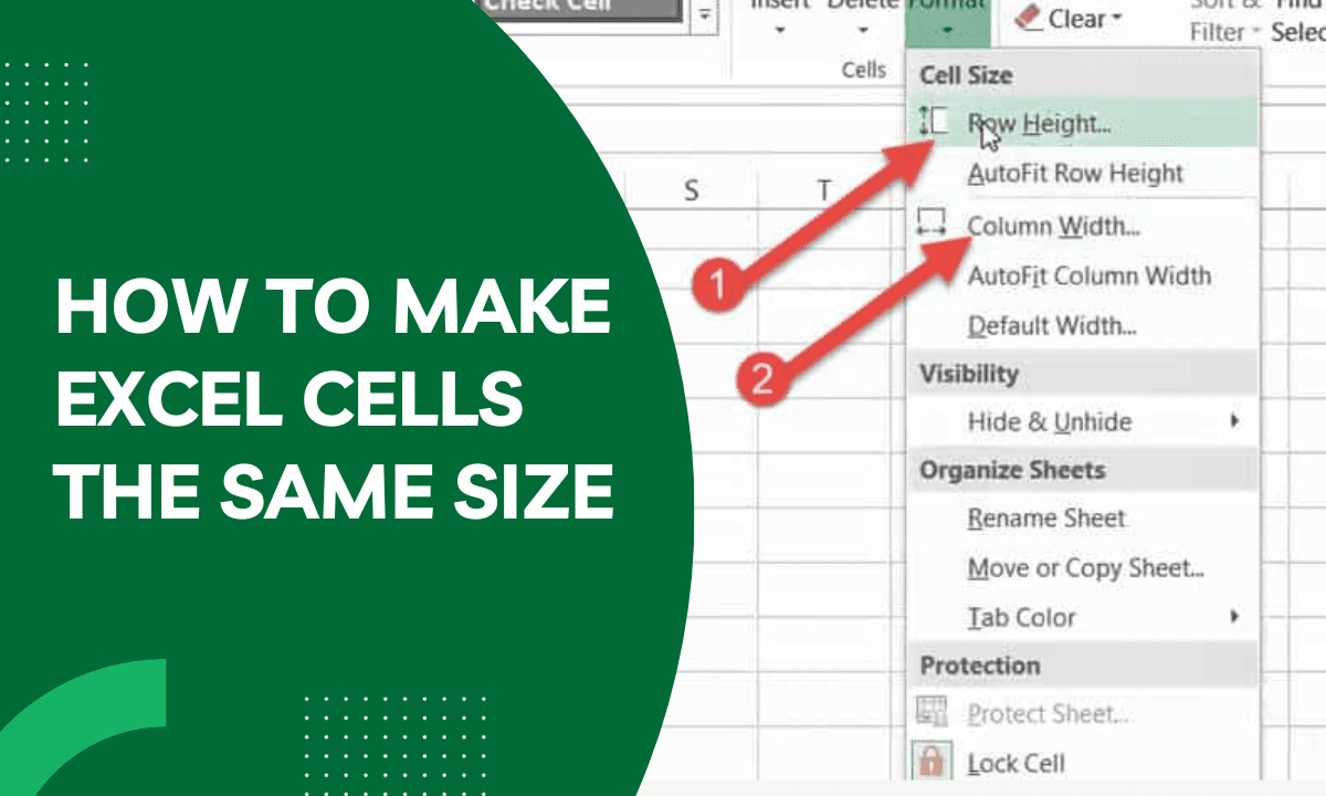 Mastering Uniformity How To Make Excel Cells The Same Size Earn Amp Excel