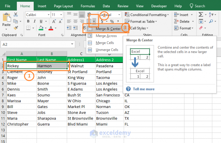 Merge And Combine Cells In Excel Without Losing Data