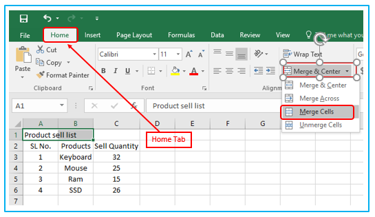 Merge Cells In Excel Examples How To Merge Cells In Excel