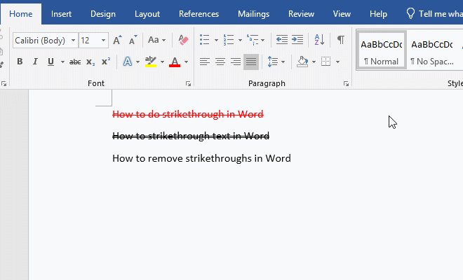 Microsoft Word Line Through Text Perfectnasve