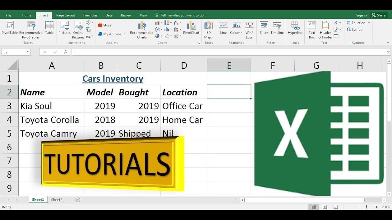 Ms Excel Tutorial Learn Microsoft Excel Free Online