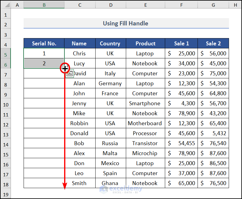 Numbering In Excel Methods To Add Serial Numbers In Excel Riset