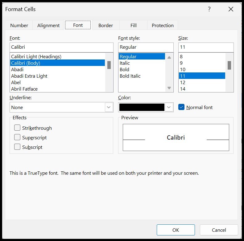 Open Format Cell Dialogue Box In Excel