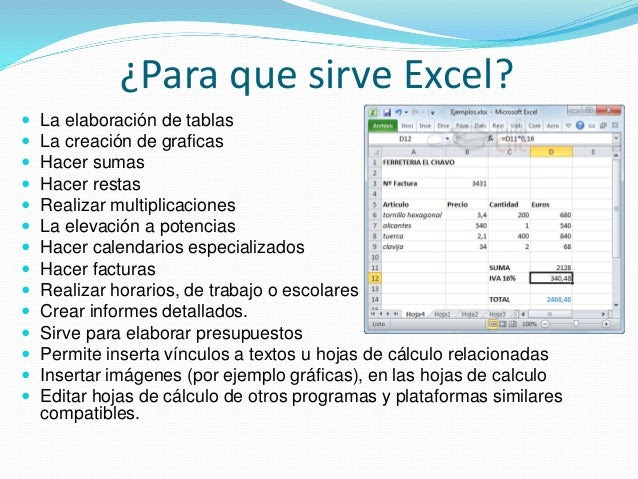 Para Que Nos Sirve Excel