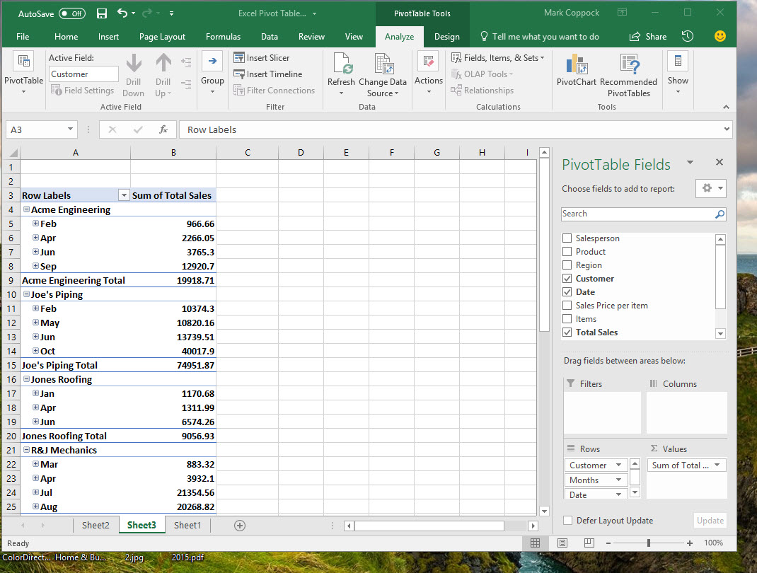 Pivot Table In Excel