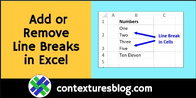 Quick Tip Find And Replace Line Breaks In Cells Contextures Blog