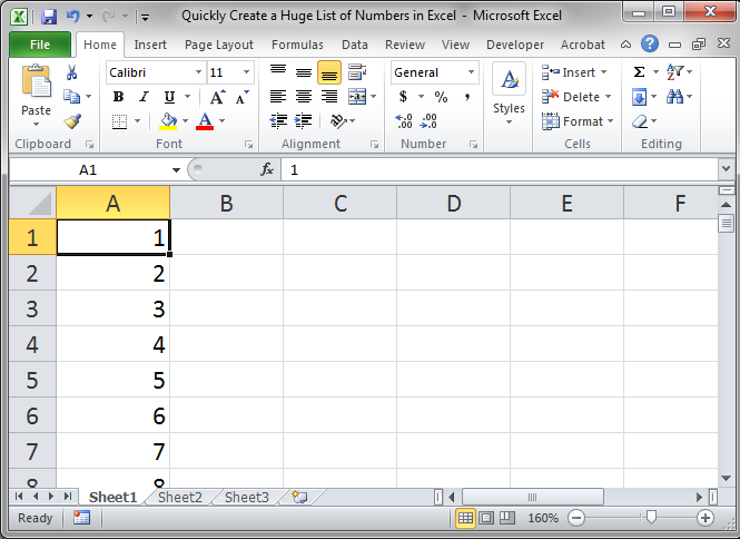 Quickly Create A Huge List Of Numbers In Excel Teachexcel Com