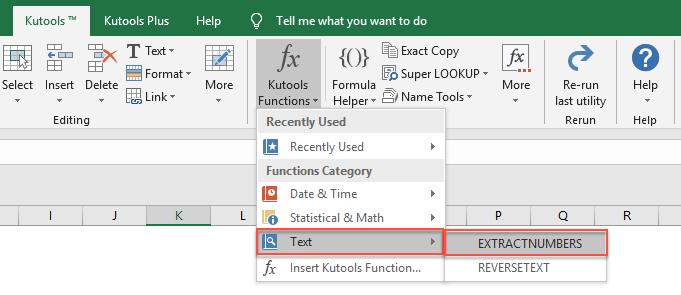 Quickly Extract Numbers From Mixed Text String With Function In Excel