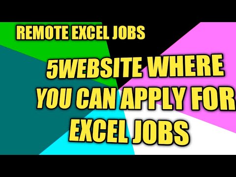 Remote Excel Jobs 5 Websites Where You Can Apply Youtube