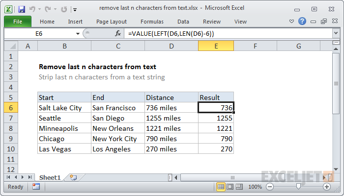 Remove Characters From Right Excel Formula Exceljet Riset