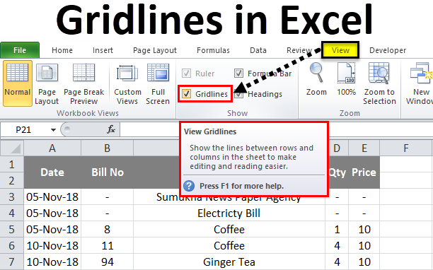 Remove Gridlines From Only Part Of A Worksheet In Excel Teachexcel Com