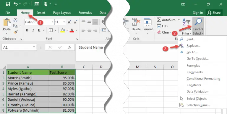 Remove Parentheses In Excel 4 Simple Methods Excel Curve