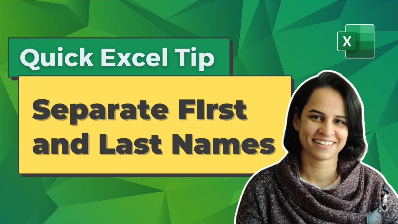 Separate First Amp Last Names Quick Excel Tip Youtube