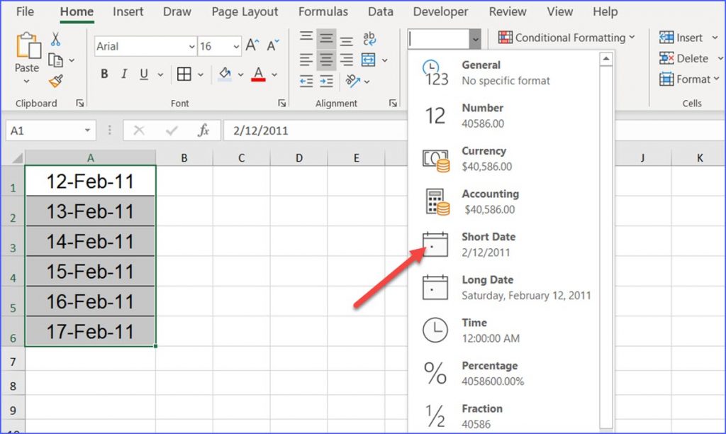 Short Date Format In Excel Explained Master Data Skills Ai