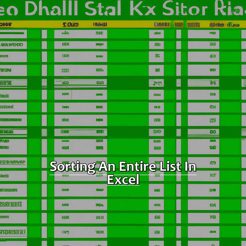 Sorting An Entire List In Excel Manycoders