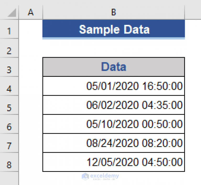 Split Date And Time Column In Excel 7 Easy Methods Exceldemy