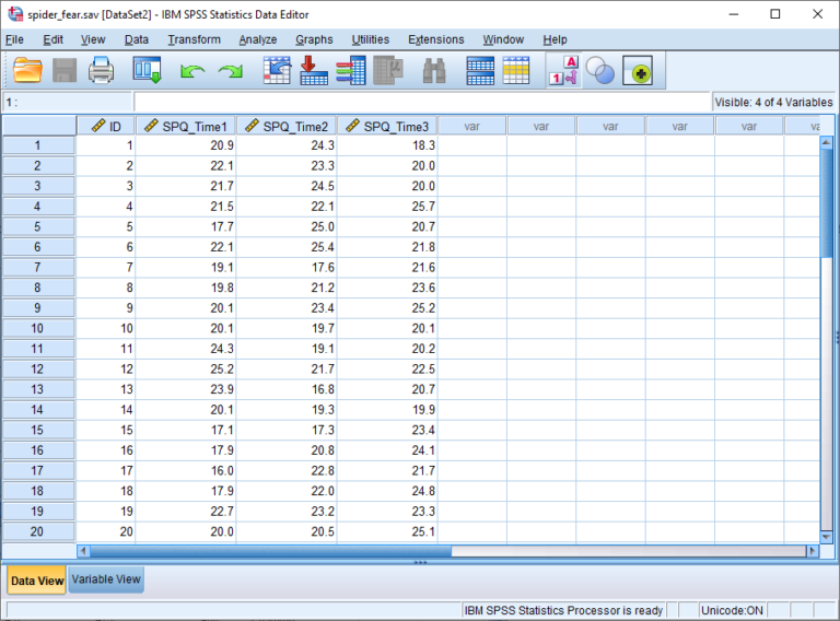 Spss Repeated Measures Anova 2 Within Subjects Factors