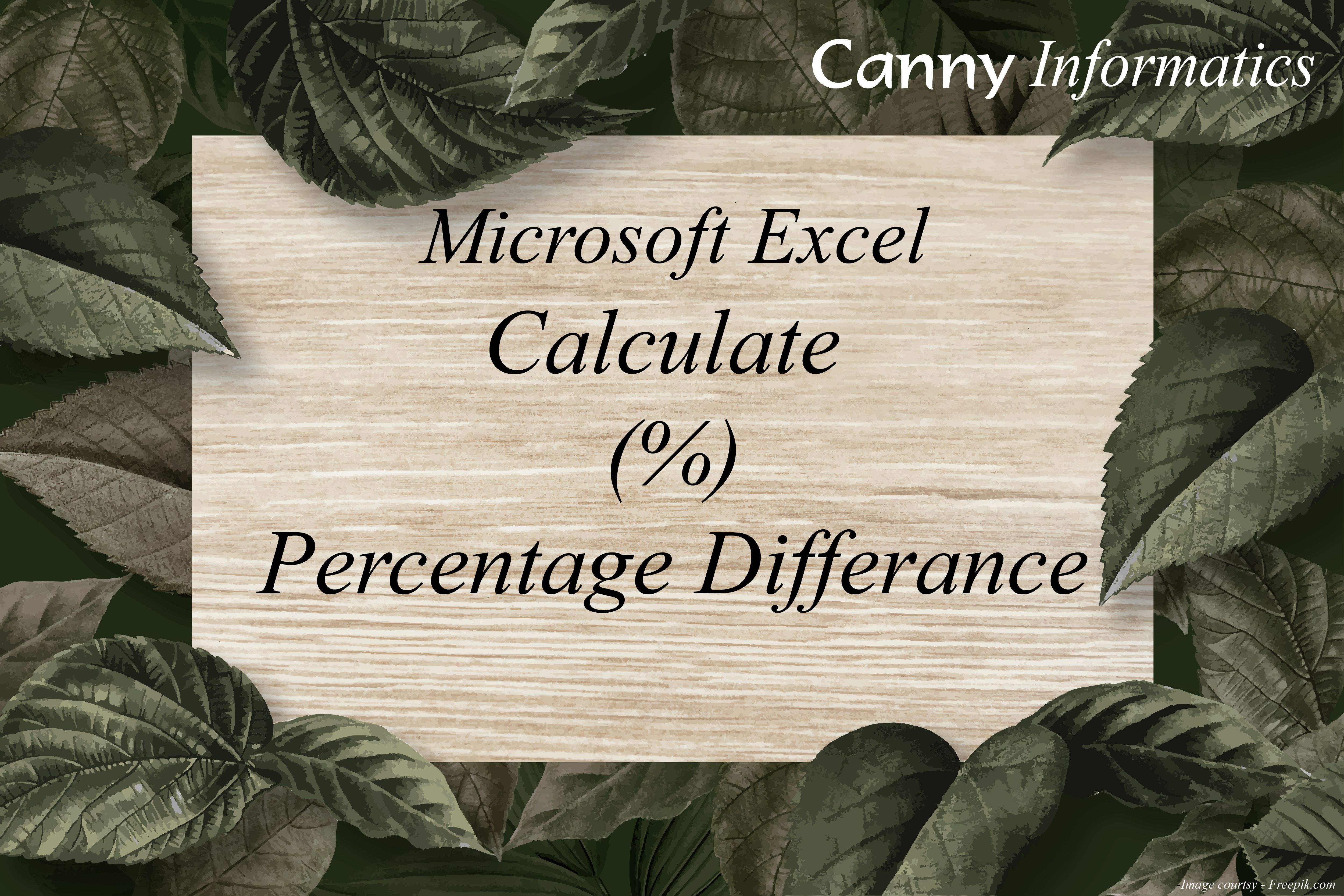 This Tutorial Is A Practical Example How To Calculate A Percentage