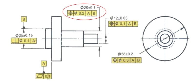 Tolerance Zone For True Position Of Coaxial Features Drafting Standards Gd Amp T Amp Tolerance