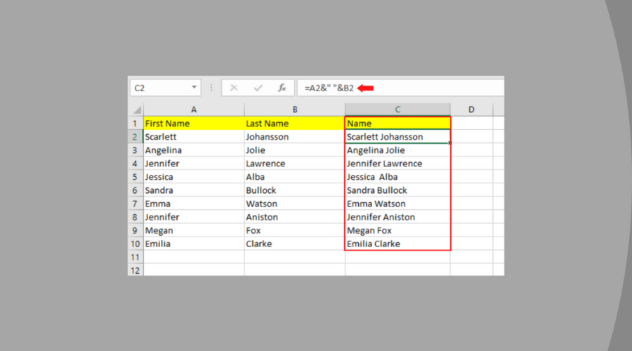 Two Easy Ways To Combine First Amp Last Names In Microsoft Excel