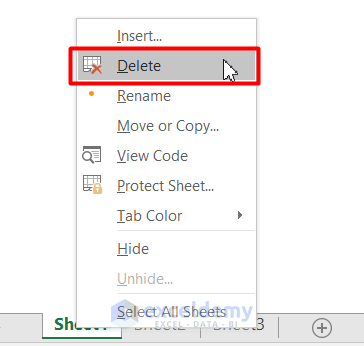 Using A Shortcut To Delete A Sheet In Excel 5 Examples Exceldemy